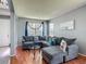 Inviting living room with hardwood floors, a large window, and a comfortable sectional sofa at 2530 The Oaks Blvd, Kissimmee, FL 34746