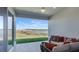 Outdoor patio with comfortable seating and a view of the green space at 2931 Believe In Yourself Ct, Clermont, FL 34714