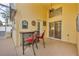 Covered patio with outdoor seating, ideal for enjoying the backyard with a beautiful view at 3196 Verbena Ct, Deltona, FL 32725
