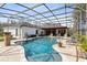 Screened-in pool and patio that includes a jacuzzi tub and space for outdoor seating at 3201 Dallas Blvd, Orlando, FL 32833