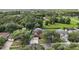 A beautiful aerial view showcases this property's location, complete with a screened-in pool and lush greenery at 3271 Settlers Trl, St Cloud, FL 34772