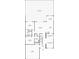 Layout of first floor shows kitchen, dining, living room, bedrooms, baths and garage at 331 Bridgewater Dr, Davenport, FL 33897