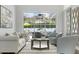 Comfortable living room with sliding glass doors leading to a screened-in lanai and outdoor seating at 4825 Waterwitch Point Dr, Orlando, FL 32806