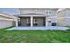 Enjoy outdoor living with a covered patio and large grassy backyard perfect for entertaining and relaxation at 1023 Sugarwood St, Davenport, FL 33837