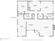 Layout of the home's floor plan, showcasing the arrangement of rooms including bedrooms, bathrooms, kitchen, and living spaces at 110 Todd Dr, Casselberry, FL 32707