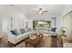 A spacious living room features wood floors, neutral paint, sliding doors to the yard, and plenty of natural light at 139 Douglas St, Edgewater, FL 32141