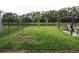 Spacious backyard with lush green grass, fenced perimeter and a serene pond view at 17426 Saw Palmetto Ave, Clermont, FL 34714