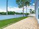 Backyard with a brick patio and trees at 2641 Delcrest Dr, Orlando, FL 32817