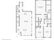 Detailed floor plan showcasing the layout of a two-story townhome with labeled rooms and dimensions at 3303 Azolla St, Orlando, FL 32808