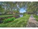 Beautiful view of a pond and sidewalk in a residential community, lined with lush greenery at 506 Mirasol Cir # 202, Celebration, FL 34747