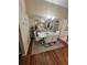 Bright dining area with modern white table and chairs at 6328 Raleigh St # 814, Orlando, FL 32835