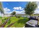 Well-maintained backyard with lawn, patio, and pond views at 633 Greymount St, Davenport, FL 33837