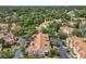 Aerial view showcases the community layout with manicured green spaces, ample parking, and mature trees at 645 Stafford Ter # 163, Altamonte Springs, FL 32714