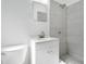Modern bathroom with tiled shower and updated vanity at 1148 Northcrest Dr, Apopka, FL 32703
