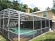 The screened-in pool offers privacy and relaxation with a built-in hot tub at 1420 Center St, Ocoee, FL 34761