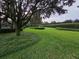 Well-maintained landscaping and sprawling lawn featuring mature shade trees and manicured shrubbery at 15424 Sweet Orange Ave, Winter Garden, FL 34787