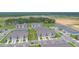 An aerial view highlighting the community’s well-maintained landscaping, sidewalks, and ample parking at 275 Blueberry Ln, Davenport, FL 33837