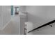 Carpeted staircase with rail and lots of natural light at 32004 Redtail Reserve Blvd, Sorrento, FL 32776