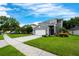 Two-story home with a well-manicured lawn and a blue front door at 415 Eastbridge Dr, Oviedo, FL 32765