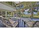 Spacious screened porch with seating, perfect for enjoying the serene waterfront views at 419 Whitcomb Dr, Geneva, FL 32732
