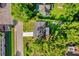 Top-down aerial view of the house and adjacent street at 461 Brentwood Dr, Daytona Beach, FL 32117