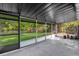 View of the screened-in porch, providing an ideal spot for relaxation with views of the backyard at 461 Brentwood Dr, Daytona Beach, FL 32117
