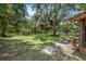 Sprawling backyard with mature trees and lush greenery, offering privacy at 525 Garden Heights Dr, Winter Garden, FL 34787