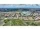 Bird's-eye view of neighborhood located near two ponds and scenic green spaces, ideal for outdoor activities at 5368 Oakbourne Ave, Davenport, FL 33837