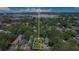 Aerial view of property location in relation to the surrounding neighborhood and lake at 1600 Dauphin Ln, Orlando, FL 32803