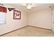 Bedroom with neutral carpet, ceiling fan, and window at 173 Tollgate Br, Longwood, FL 32750