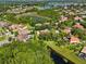 Aerial view of a residential community, with homes with private pools, water features, and well-maintained landscaping at 1813 Glenbay Ct, Windermere, FL 34786