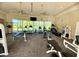 Well-equipped fitness center with modern machines, fans, and a scenic view for community residents at 1813 Glenbay Ct, Windermere, FL 34786