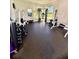 Brightly lit home gym with weight machines and free weights, offering a complete fitness experience at 1813 Glenbay Ct, Windermere, FL 34786