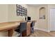 Bright home office with a built-in desk, decor, and ample natural light at 1813 Glenbay Ct, Windermere, FL 34786