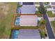 Aerial view of a home featuring a private pool and fenced yard in a Gathering-friendly neighborhood at 207 Langham Dr, Davenport, FL 33897