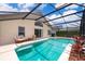 Inviting screened-in pool area perfect for relaxation and outdoor entertaining with patio furniture at 207 Langham Dr, Davenport, FL 33897