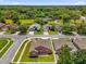 Aerial shot showing single-Gathering home and neighborhood with mature trees and forest at 2513 Hickory Oak Blvd, Orlando, FL 32817