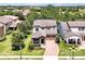 An aerial view of a two-story home with a well-manicured lawn in a lovely residential community at 6925 Trellis Vine Loop, Windermere, FL 34786