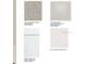 Selection of design materials, including carpet, tile, cabinets, and quartz, for a cohesive design at 7415 Sandstone Dr, Groveland, FL 34736