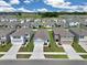 Neighborhood aerial view showcasing the well-maintained lawns and similar architectural style of single-Gathering homes at 8618 Sw 46Th Ave, Ocala, FL 34476