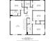 Detailed second floor plan layout with bedrooms, bathrooms, laundry, den, and measurements for room sizes at 9024 Alba Ln, Kissimmee, FL 34747