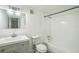 Clean bathroom featuring vanity, toilet, and shower/tub combo at 936 Lake Destiny Rd # G, Altamonte Springs, FL 32714