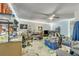 Unfinished basement with lighting, sink, ceiling fan, and other items at 10359 Smyrna Dr, Orlando, FL 32817