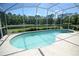 Relaxing screened-in pool with serene nature views in a private backyard setting at 1764 Carillon Park Dr, Oviedo, FL 32765