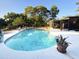 Inviting backyard pool surrounded by a spacious patio, lush trees, and screened-in porch at 1902 Sarazen Dr, Orlando, FL 32808