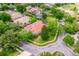 Stunning aerial view of the property showing the tile roof, landscaping, and surrounding neighborhood at 2000 Bloomsbury Run, Lake Mary, FL 32746
