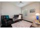 Office space featuring hardwood floors, an office desk, and a comfortable chair at 2000 Bloomsbury Run, Lake Mary, FL 32746