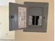 Siemens electrical panel with circuit breakers, detailed labeling, and wiring information at 228 Everest Pt # 108, Casselberry, FL 32707