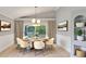 Tastefully furnished dining room with modern lighting fixture, decor and access to the back yard at 2360 Brewerton Ln, Orlando, FL 32824
