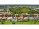Overview of the neighborhood showcasing mature trees, pristine landscaping, and various home styles at 2388 Baronsmede Ct, Winter Garden, FL 34787